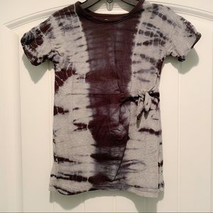 Blue and grey tie dye cotton dress